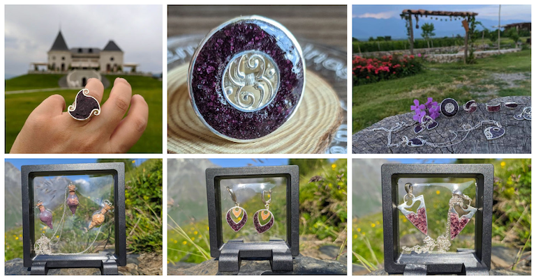 For the first time in the world! A Georgian brand produces jewelry made from wine stone