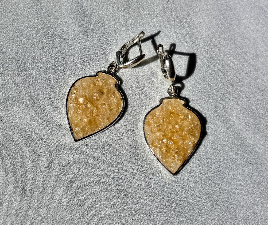 Earring "Kvevri" (Rkatsiteli Crystals)